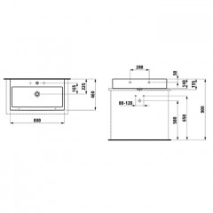Laufen Living City Раковина 800х460х140мм с 1 отв. под смеситель, цвет: белый
