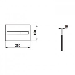 Laufen Installation Syste LIS Смывная клавиша, двойной смыва, черный матовый