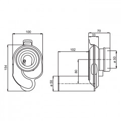 Laufen Сифон для писсуара Alessi/Casa/Caprino/Vila (для Alessi необходима соединит трубка 8.9497.3) цвет черный