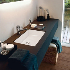 Laufen Living city раковина, встраиваемая снизу, прямоугольная, 400x335x170 мм, внешняя поверхность глазурованная, цвет белый