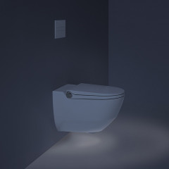 Laufen Cleanet Riva Унитаз-биде подвесн 600х395х405мм, безободк с пультом д/у, с сиденьем, c покрытием LCC , цвет белый глянец/хром (ВРЕМЕННО не пост)