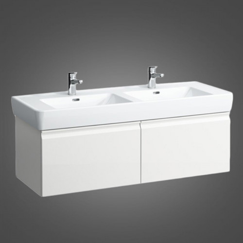 LAUFEN PRO S Раковина двойная 1300x480х115 мм , с 1 отв под смесит, цвет белый глянц (Со склада продаем с базой 4.8308.2.095.485.R и по запросу без)