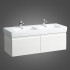 LAUFEN PRO S Раковина двойная 1300x480х115 мм , с 1 отв под смесит, цвет белый глянц (Со склада продаем с базой 4.8308.2.095.485.R и по запросу без)