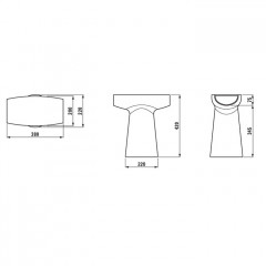 Laufen Home collection Керамическая скульптура 380х200х420 мм BABOON , цвет белый матовый