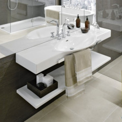 Laufen Palace Раковина подвесн/накладн 1200х510х110 мм, с 1 отв под смес, c полотенцедерж, цвет бел (со скл Продаем с тумбой 4.0130. и по запросу без)