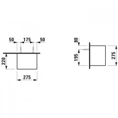 Laufen Palomba Шкаф подвесной, 275х220х275мм, цвет: белый матовый (НЕ производится!)