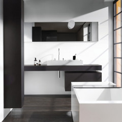 Laufen Kartell Ванна 1760x760x440мм, свободностоящая, со скрытым переливом, сисит. подъема, материал: композит, цвет: белый