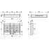 LAUFEN Frame 25 Шкаф зеркал 1200x150x750мм, 3 дверки/зеркало с 2 сторон, 2 розетки, 4 эл LED подсв.,регул яркость, без освещения внизу(Цена со скл!)