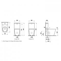 Laufen KARTELL Унитаз моноблок 660x370x430 мм, комбинированный, безободковый смыв Rimless, белый