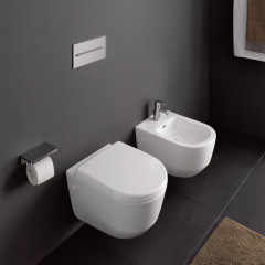 Laufen Pro Биде подвесное 530x360x335(430) мм, с 1 отв. под смесит, боковые отверстия для подвода воды, цвет: белый