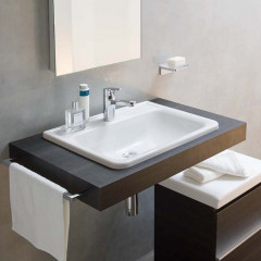 Laufen Pro S Раковина 56х44х20 см,п встраиваемая сверху с 1 отв. под смеситель по центру,,без перелива, цвет: белый, покрытие LCC