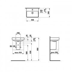 LAUFEN Pro S/Meda Полупьедестал для мини-раковин 8.1596.1/8.1511.1, белый