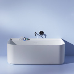 Laufen Sonar Ванна 1600x815х535мм, пристенная, с слив-переливом, материал: композит, цвет: белый (БЕЗ ОТВЕРСТИЙ для смесителя!)