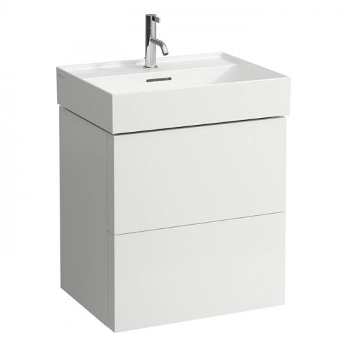 Laufen Kartell Тумба под умывальник с 2 ящиками, 580 x 450 x 600 мм,вкл.органайзер,для раков 810333/813332, цвет белый матов (ВРЕМЕННО не поставляем!)