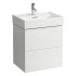 Laufen Kartell Тумба под умывальник с 2 ящиками, 580 x 450 x 600 мм,вкл.органайзер,для раков 810333/813332, цвет белый матов (ВРЕМЕННО не поставляем!)