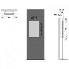 Laufen Frame 25 монтажная рама для зеркальных шкафов 4.0830.1/2, 4.0831.1/2, 4.0832.1/2
