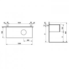 Laufen Alessi One Раковина-чаша 520х520х175мм с 1 отв. под смеситель, с покр. LLC, цвет: белый (ЗАКАЗ по запросу!)