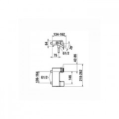 Laufen Sense смеситель для ванны-душа настенного монтажа, с ручным душем sense, шланг ПВХ 1500 мм, цвет хром