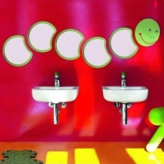 Laufen FLORAKIDS сегмент для зеркала 262x21x296 мм, "голова гусеницы", зеленый