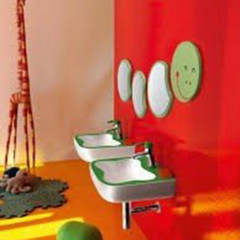 Laufen FLORAKIDS сегмент для зеркала 262x21x296 мм, "голова гусеницы", зеленый