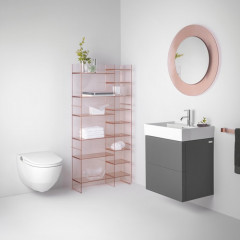 Laufen Cleanet Riva Унитаз-биде подвесной 600х395х405 мм, безободковый у с пультом д/у, с сиденьем, c покрытием LCC , цвет белый матов/хром