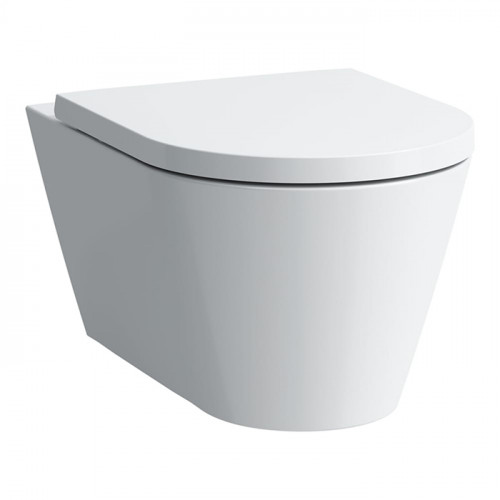 LAUFEN KARTELL Унитаз подвесной 545х370х430 мм., безободковый смыв Rimless, c покрытием LCC, цвет белый