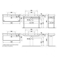 LAUFEN PRO S Раковина накладная 120 см , без отв под смеситель, цвет белый глянцевый