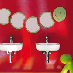 Laufen FLORAKIDS сегмент для зеркала 262x21x296 мм, "голова гусеницы", зеленый