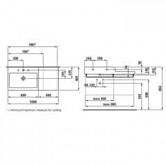 Laufen Living City Раковина 1000х460х140мм с 3 отв. под смеситель, цвет: белый