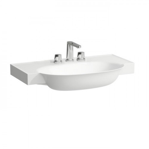 Laufen New Classic Раковина накладная овальная 800х480х75 мм, с 3 отв под смеситель, без перелива, цвет белый