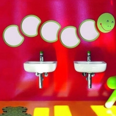 Laufen FLORAKIDS зеркало 328x21x375 мм, "туловище гусеницы", зеленый