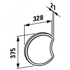 Laufen FLORAKIDS зеркало 328x21x375 мм, "туловище гусеницы", зеленый