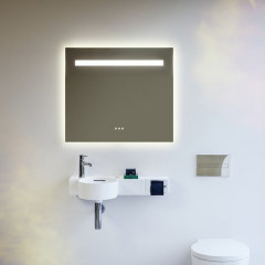 Laufen Leelo зеркало 1000x38x700 мм, горизонт. LED-подсветка, вкл от общего выключателя, 1 сенс. выкл. (вкл/выкл/диммер)