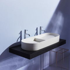 Laufen Sonar раковина двойная 1000x370x130 мм, без отверстия для смесителя, без отверстия для перелива, цвет белый матовый