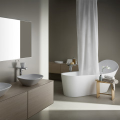 Laufen Palomba Ванна 1800x890x540мм, свободностоящая, из материала Sentec, со сливом-переливом, цвет: белый