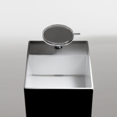 Laufen Kartell Свободност раковина 375х435х900мм без перелива, с 1 отв. под смеситель, цвет: черный глянцевый