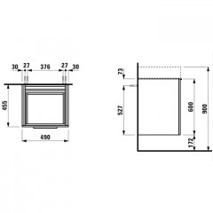 Laufen Kartell Раковина 500x460х145мм с 1 отв. под смеситель, цвет: белый