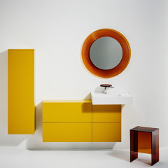 Laufen Kartell Зеркало круглое d=780мм, настенное, без подсветки, цвет: янтарь