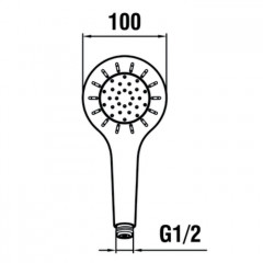 Laufen Mytwin ручной душ MyTwin100, 1 тип струи