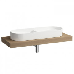 Laufen Sonar раковина двойная 1000x370x130 мм, без отверстия для смесителя, без отверстия для перелива, цвет белый матовый