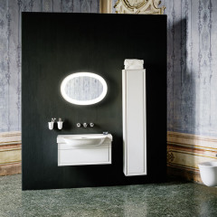 Laufen New Classic Раковина накладная овальная 800х480х75 мм, с 3 отв под смеситель, без перелива, цвет белый