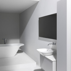 Laufen INO Раковина 900х450х120мм без отв. под смеситель, полка слева, цвет: белый