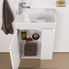 Laufen Pro S Раковина 48х28х85 мм,подв/на базу, левая, с 1 отв. под смес, c перелив, цвет: бел (последние 6шт СО СКЛАДА с базами 4.8300.1./4.8300.1)