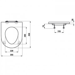 Laufen Pro Сиденье без крышки, "без барьера", с усиленными петлями и заглушками, белый