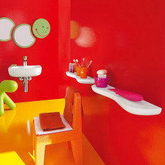 LAUFEN Florakids Полка "облако" подвесная керамическая 550x130x55 мм, белый