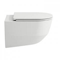 LAUFEN Pro Унитаз подвесной, безободк смыв Rimless, с инсталляционной системой, сиденье с микрол тонкое, панель смыва хром глянец