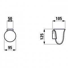 Laufen New Classic Стакан настенный для щеток 95х105х125 мм, керамический , в компл с крепежами, цвет белый глянцевый