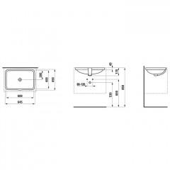 LAUFEN Pro Раковина встраиваемая 60x40x17 см, без отв под смеситель,цвет белый