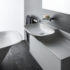 Laufen INO Раковина 900х450х120мм без отв. под смеситель, полка справа, с покр. LLC, цвет: белый