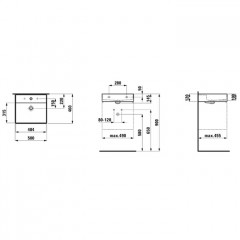 Laufen Kartell Раковина 500x460х145мм без отв. под смеситель, цвет: белый